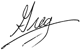 Greg VanBuskirk signature